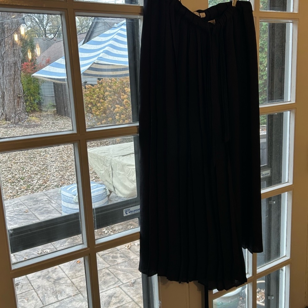 Anthropologie Black pleated pants
